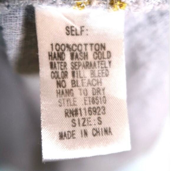 Common embroidered off the shoulder cotton, Mexican Aztec blouse small - Picture 6 of 7